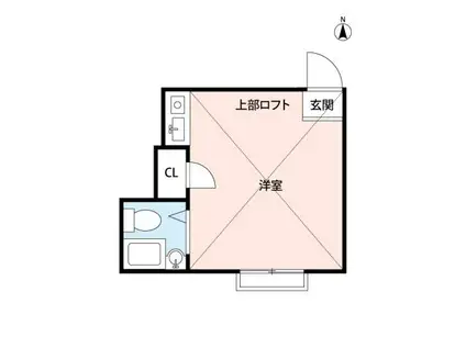 ライフピア司(ワンルーム/2階)の間取り写真