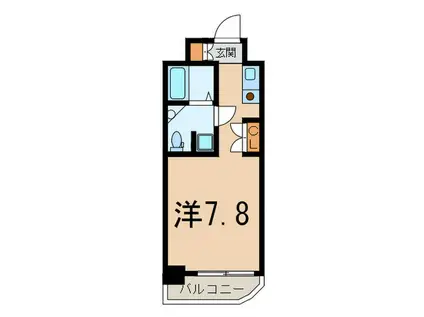 クレジデンス虎ノ門(ワンルーム/11階)の間取り写真