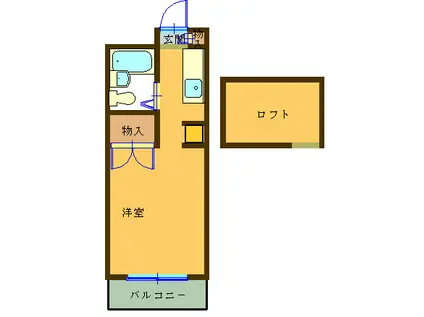 サニーメープル(ワンルーム/1階)の間取り写真