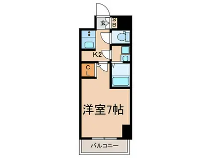 ワールドアイ神戸ハーバーランドII(1K/9階)の間取り写真