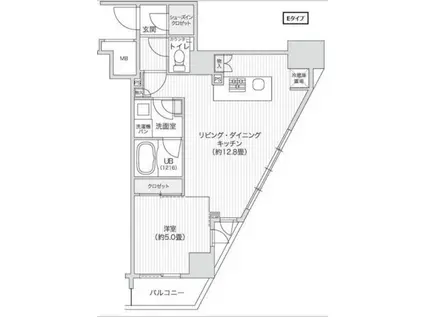 レジディア笹塚2(1LDK/11階)の間取り写真