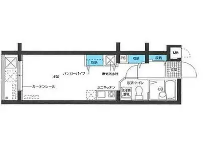 エテルノ浅草橋(ワンルーム/2階)の間取り写真