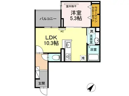 KANATA KOGO(1LDK/3階)の間取り写真