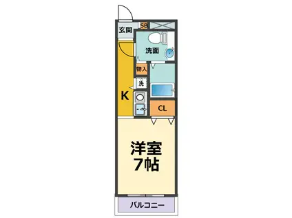 ソフィア武庫川(1K/3階)の間取り写真