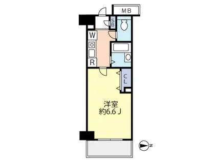 メゾンエクレーレ新宿西戸山(1K/3階)の間取り写真