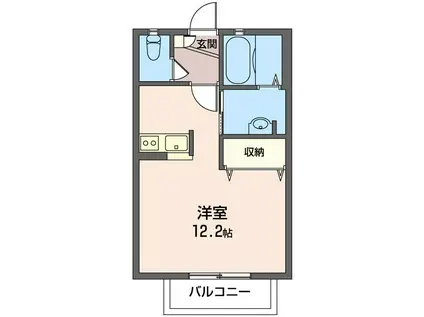 メユール横濱(ワンルーム/1階)の間取り写真