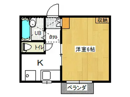 ファミール図景II(ワンルーム/2階)の間取り写真