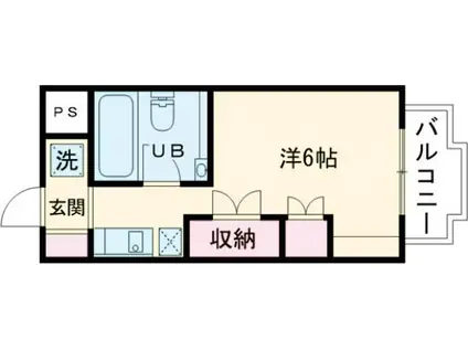 ルミエール長尾(1K/4階)の間取り写真