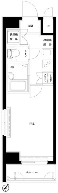 ルーブル西五反田弐番館 5階階 間取り