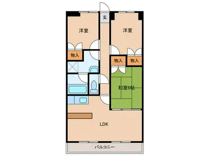 エムズ・スクウェア(3LDK/2階)の間取り写真