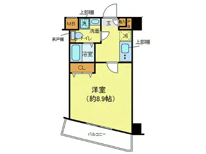 プレール・ドゥーク三ノ輪(1K/2階)の間取り写真