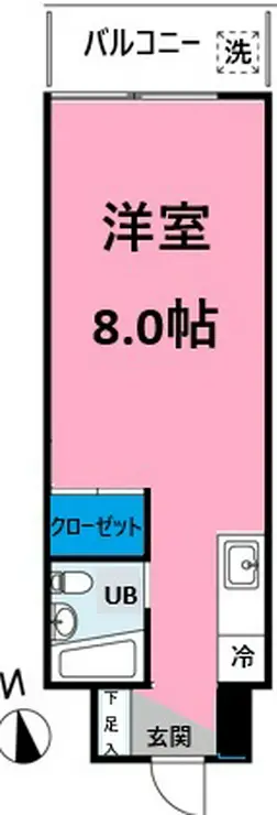 ニューハイツ麻布仙台坂 4階階 間取り