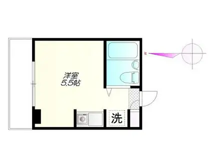 グレイス戸塚(ワンルーム/4階)の間取り写真