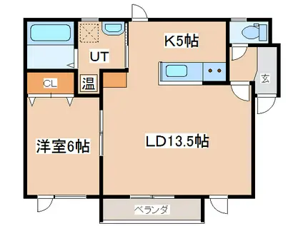 OTAFUKU 一番館(1LDK/1階)の間取り写真