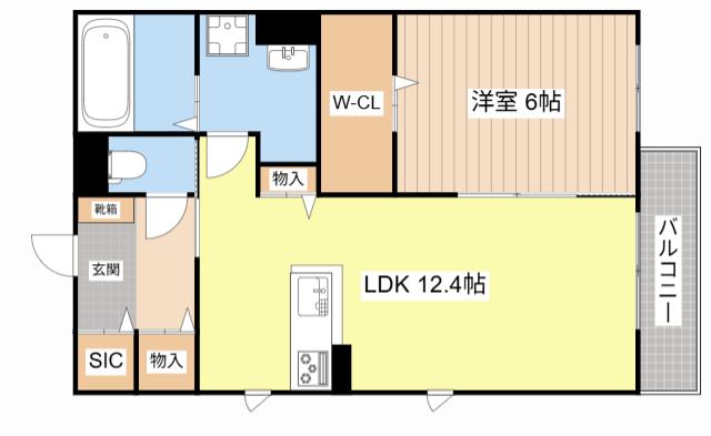 ラヴィーヌ(1LDK/2階)の間取り写真