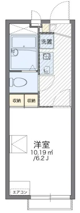 レオパレスグランシャリオII 2階階 間取り
