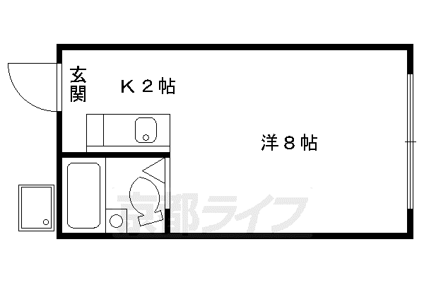 コーポヒトミ(1K/2階)の間取り写真