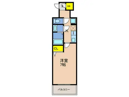 RESIDENCE慶(1K/1階)の間取り写真