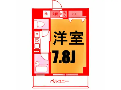 エクセル菊名(1K/2階)の間取り写真