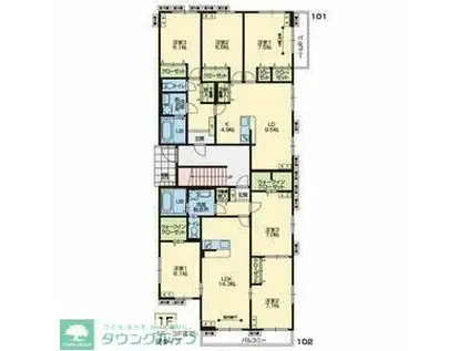 メゾン・ド・サムディ(3LDK/2階)の間取り写真