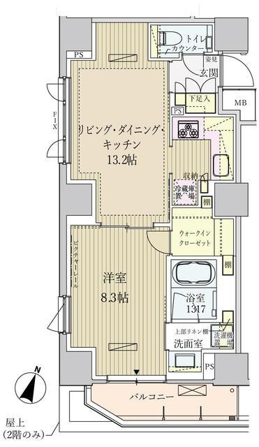 パークアクシス赤坂見附(1LDK/3階)の間取り写真