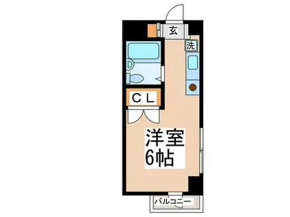 ジュネパレス海老名第2(ワンルーム/4階)の間取り写真