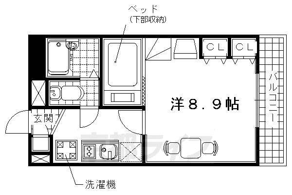 レオパレス荒見(1K/2階)の間取り写真