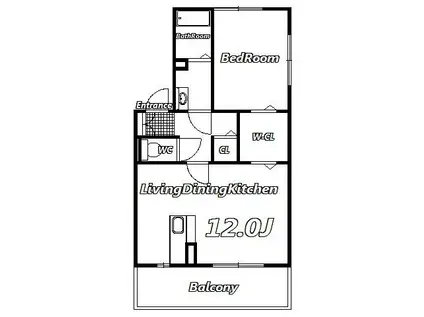 スプリングコート(1LDK/2階)の間取り写真