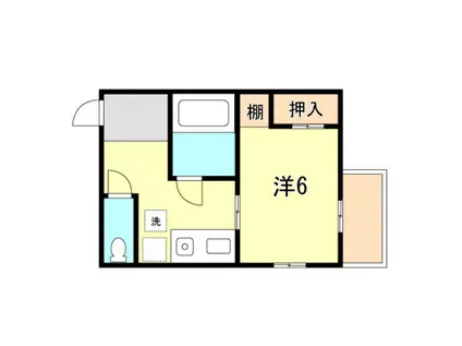 ハイツ高津橋(1K/2階)の間取り写真