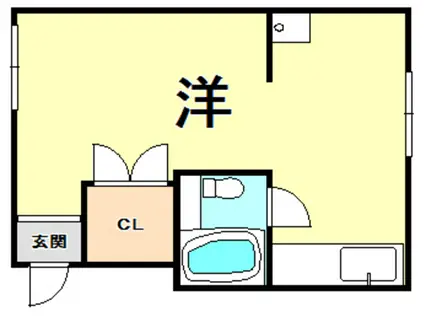 ラフォーレ塚口(ワンルーム/2階)の間取り写真
