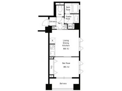 パークキューブ本郷(1LDK/3階)の間取り写真
