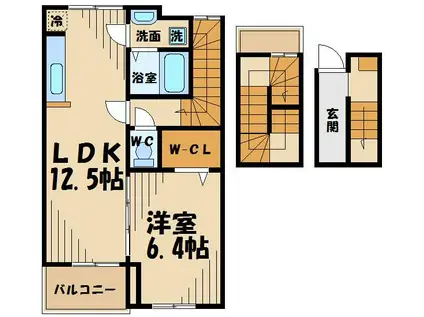OPERA DEU(1LDK/3階)の間取り写真