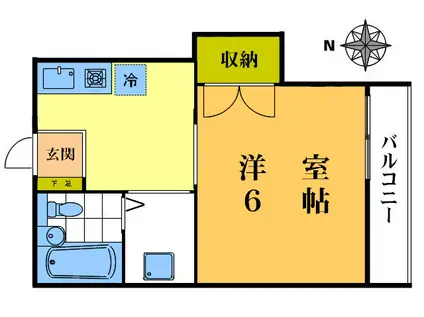 マートルプレイス北新宿(1K/3階)の間取り写真