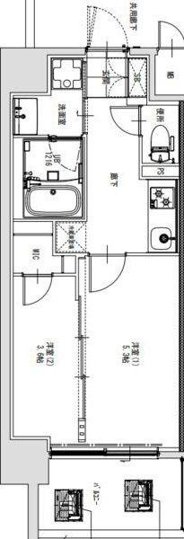 S-RESIDENCE烏森AUREATE(2K/2階)の間取り写真
