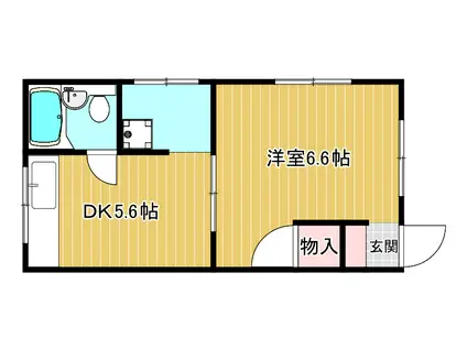 レオンコート2(1DK/3階)の間取り写真