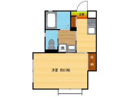 シュライン(1K/1階)の間取り写真