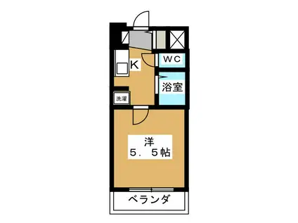 登戸内美コーポ(1K/3階)の間取り写真