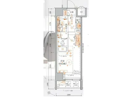 ベルシード横濱ウエストII(1K/10階)の間取り写真