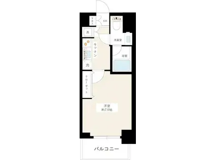 エルフォルテ赤羽(1K/4階)の間取り写真