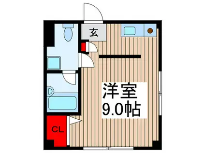 ハイツ氷川(ワンルーム/1階)の間取り写真