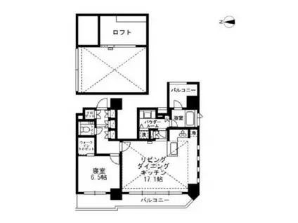 レジディア文京湯島III(1LDK/12階)の間取り写真