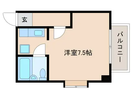 エーショーハイツ(1K/1階)の間取り写真