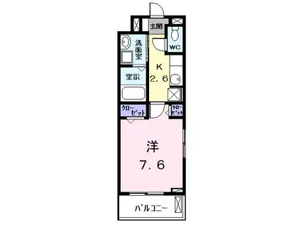 エクセルシオールII(1K/3階)の間取り写真