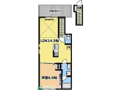 BRILLIANT JO-1(1LDK/2階)の間取り写真