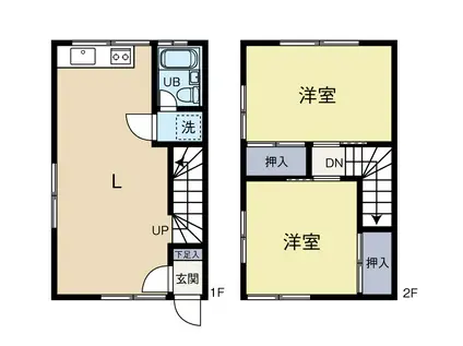 北25西8 2LDK(2LDK/1階)の間取り写真