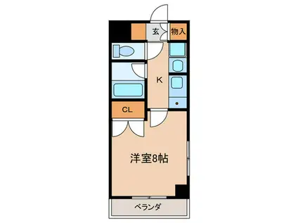 CORPOSACHI(1K/3階)の間取り写真