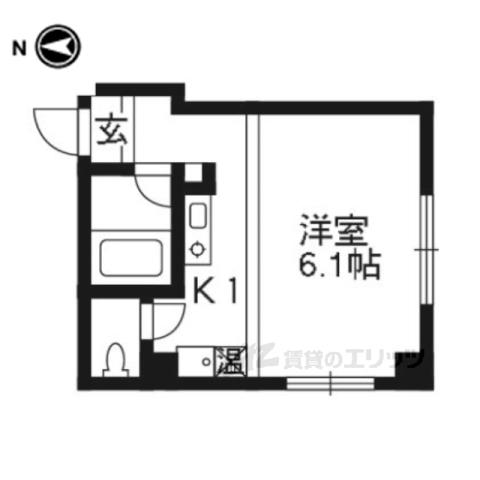ARK・BW(1K/3階)の間取り写真