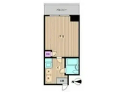 ベイエステート安間(1K/8階)の間取り写真