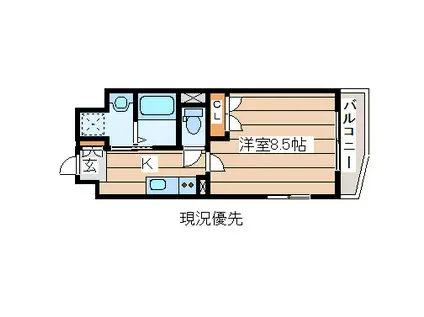 ファーストステージ柏木本館(1K/3階)の間取り写真
