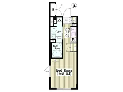 CENTENARIO市谷二十騎町 センテナリオ市谷二十騎町(ワンルーム/4階)の間取り写真